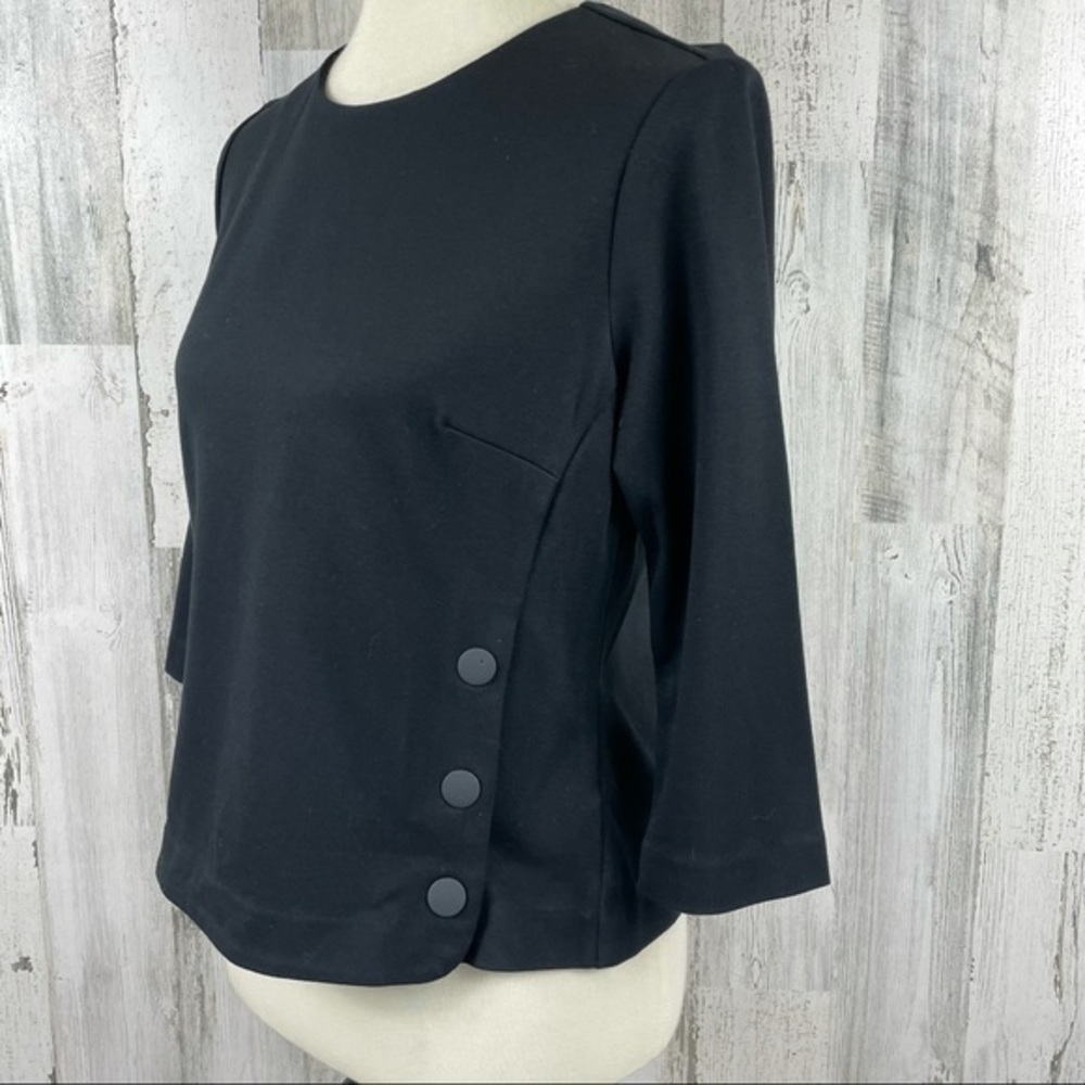 CAbi Women's Black Button‎ Sweater Blouse Sz S